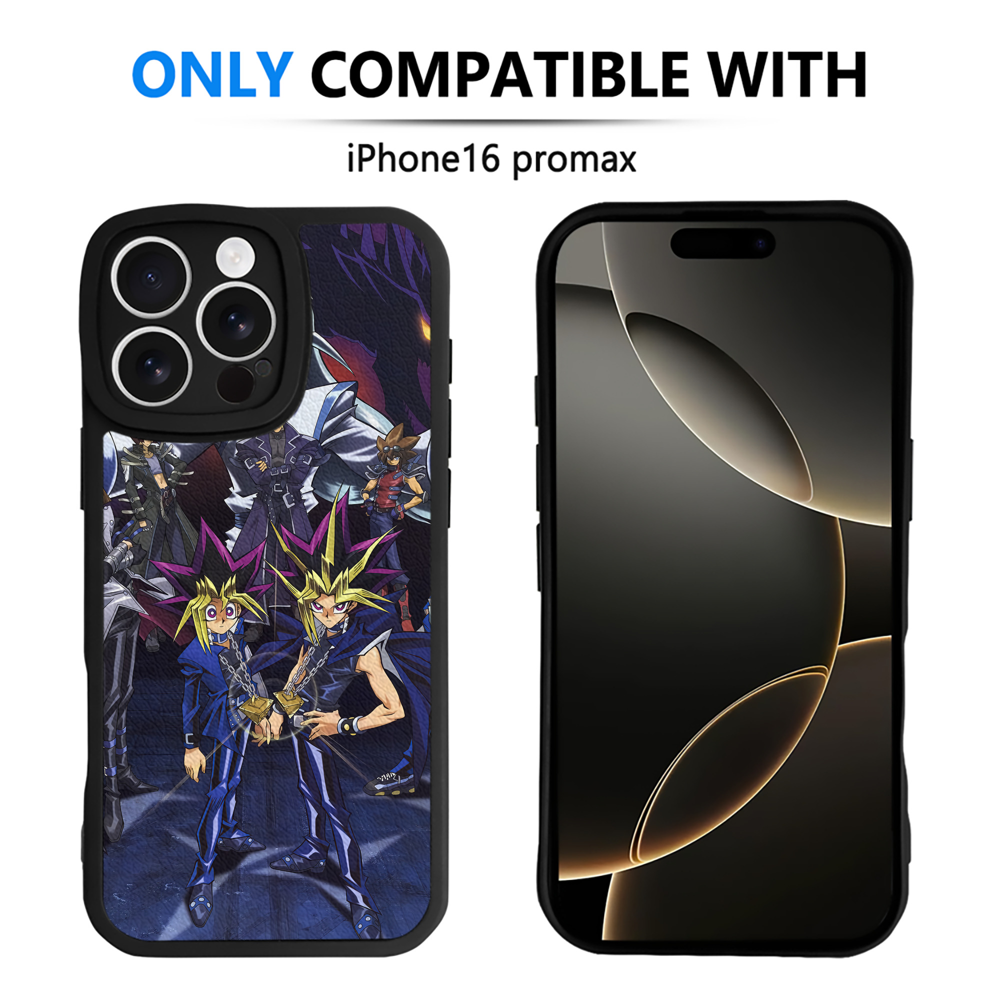（画像用） 遊☆戯☆王 Yu-Gi-Oh! 【iPhone 16シリーズ対応】シリコンスマホケース（レザー調） 材質：シリコン
